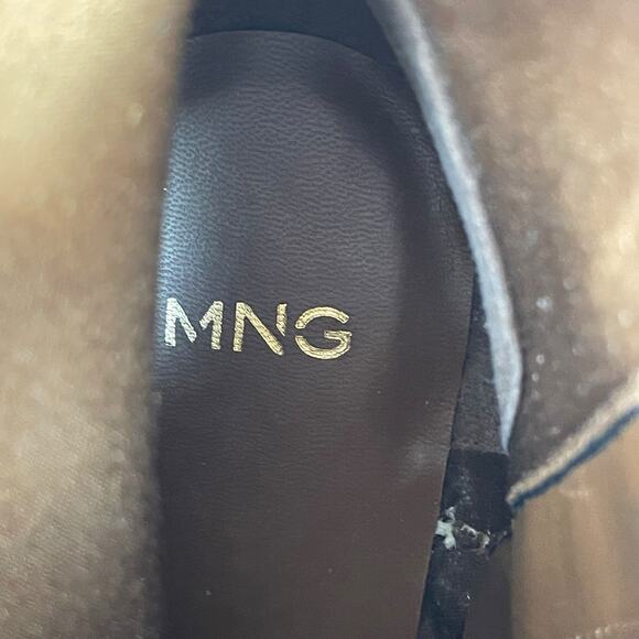 Mango Round Toe Heel Suede Ankle Boots Medium Brown Size 39/ 8.5 - Picture 10 of 11